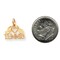 10K Gold I Love Tennis Charm Heart Racquet Sports New 18 X 17mm Jewerly